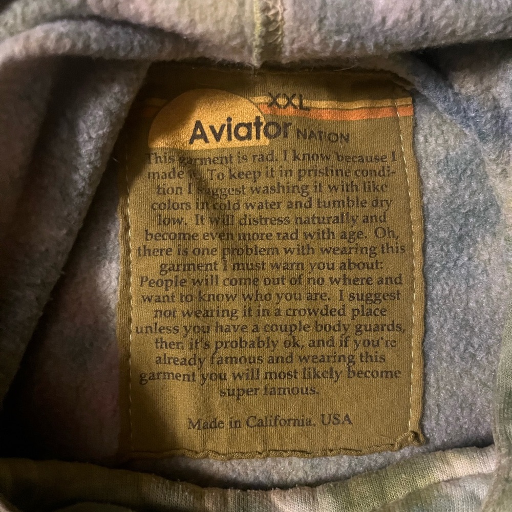 Aviator Nation unisex hoodie, size XXL. EUC